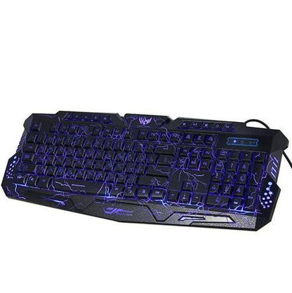 Crack-Tastatur 3-Farbige USB-LED-Gaming-Tastatur