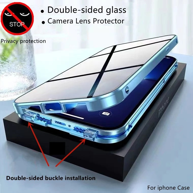 Schutzbrille mit Anti-Sichtschutz und Magneto-Handyhülle