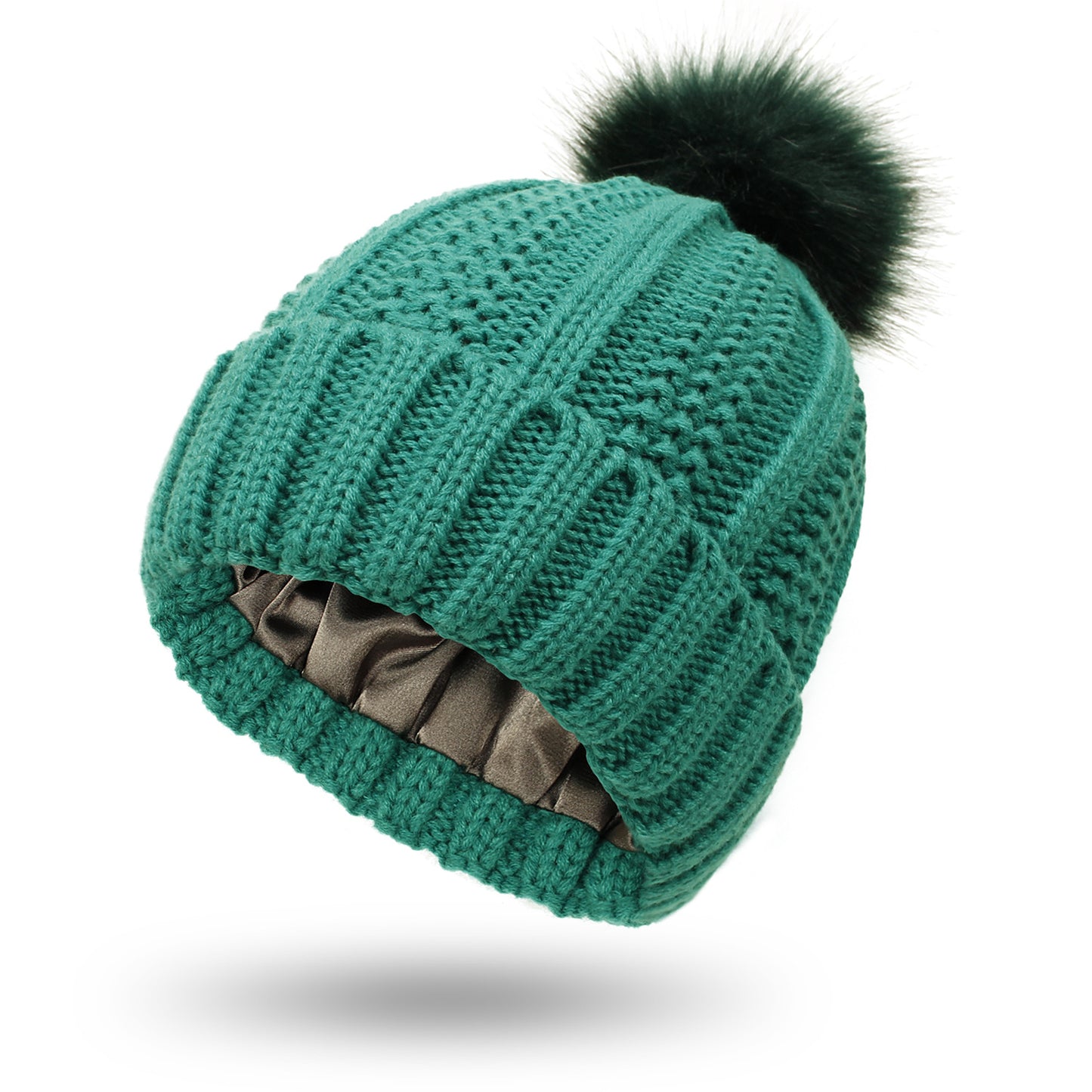Modische Dehnbare Gefütterte Beanie Mütze