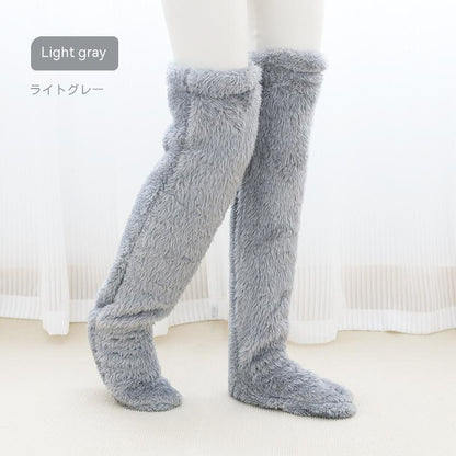 Overknee-Flauschig kältebeständige Socken