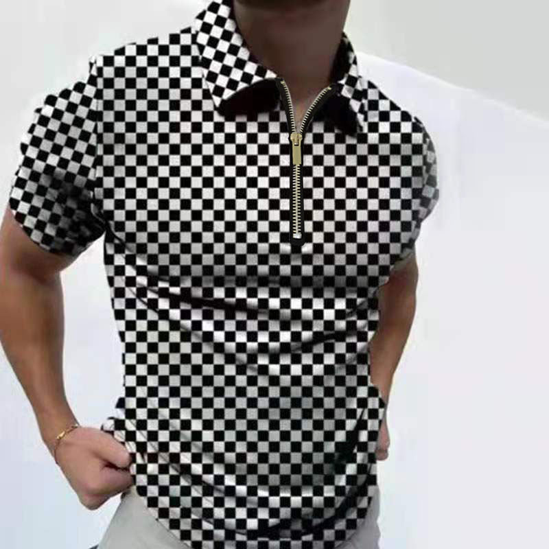 Einfarbiges Kurzarm-Poloshirt der Marke