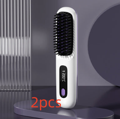 Kabellose USB-Ladefunktion 2-in-1-Haarglättungsbürste