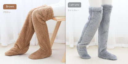 Overknee-Flauschig kältebeständige Socken