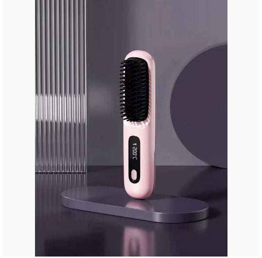 Kabellose USB-Ladefunktion 2-in-1-Haarglättungsbürste