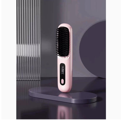 Kabellose USB-Ladefunktion 2-in-1-Haarglättungsbürste
