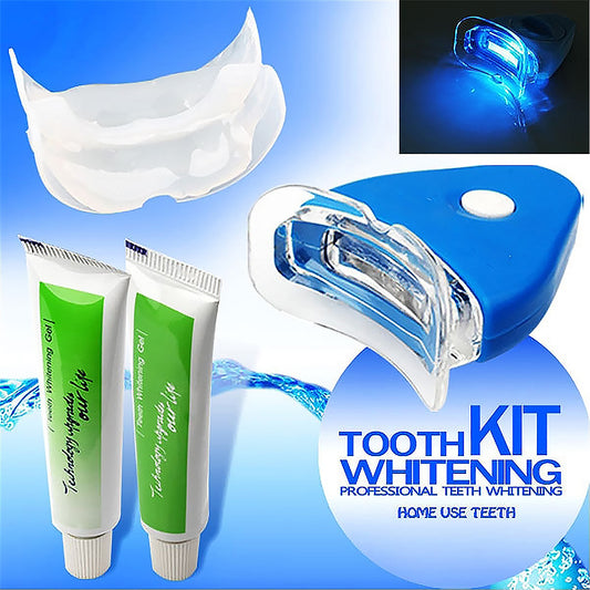 Tooth whitening gel for the oral mucosa, LED light therapy for tooth whitening