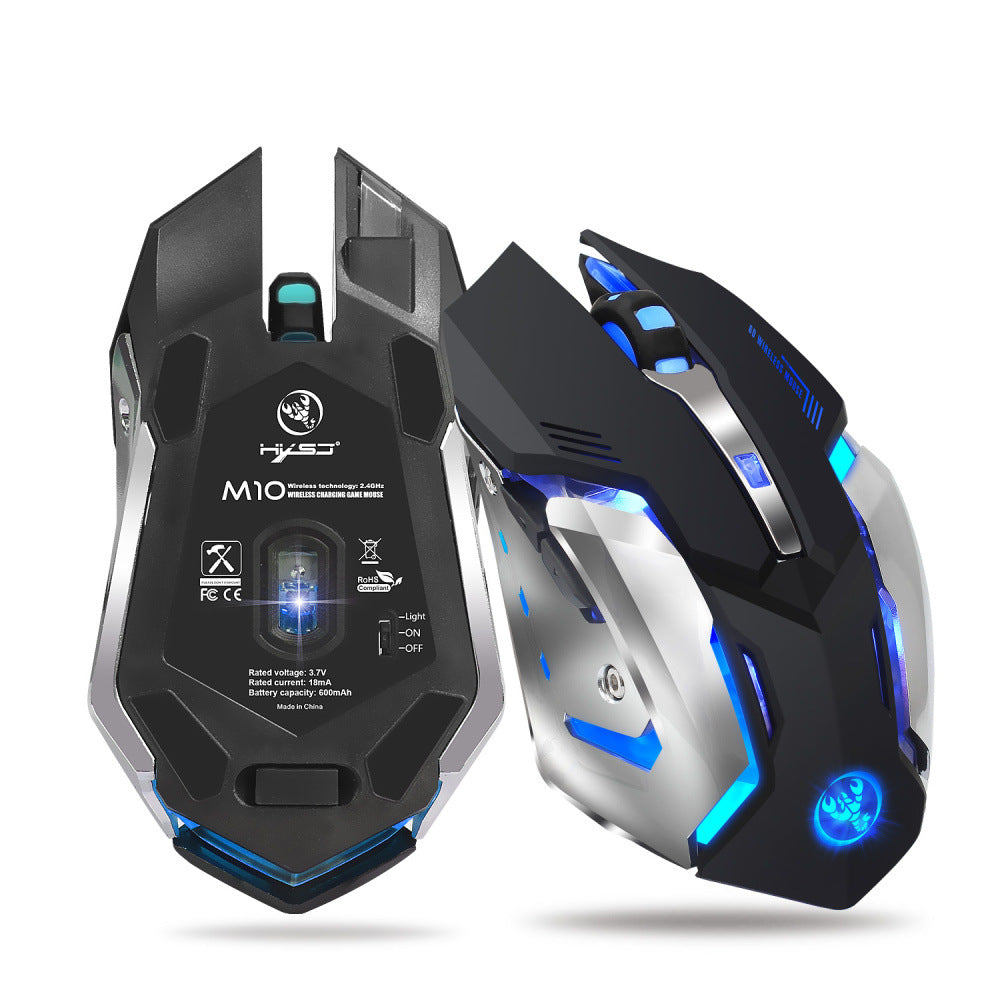 HXSJ Leuchtfunktion 2.4GPI Kabellose Ergonomisch Gaming Maus