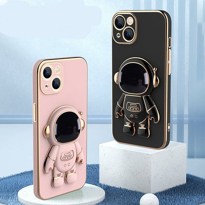 3D astronaut phone case with shockproof, galvanized holder