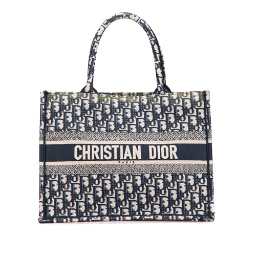 Dior Pre-Loved Medium Oblique Canvas Book Tote