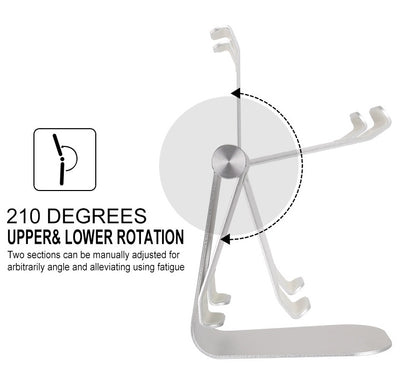 Kompatibel mit Apple Tablet-Ständern, Halterung für iPad, Mini-Tablet, Smartphone-Halterung, Schreibtischzubehör, verstellbare Halterung