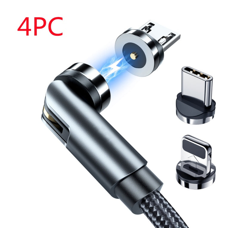 Essager 360° drehbares magnetisches USB-C-Ladekabel mit Schnellladefunktion und Magnetladefunktion, 540° drehbares magnetisches Micro-USB-Ladekabel