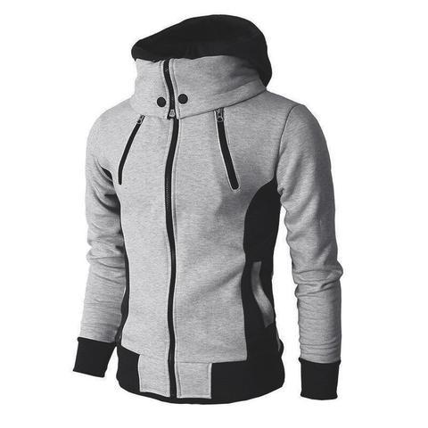 Reißverschluss Slim Fit Kapuzen-Sweatshirtjacke