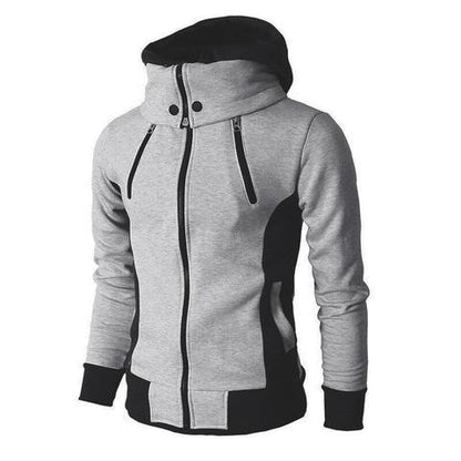 Reißverschluss Slim Fit Kapuzen-Sweatshirtjacke