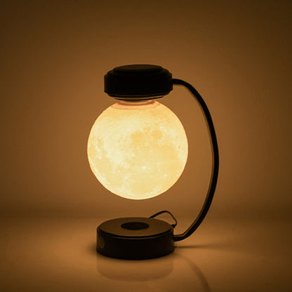 Wireless 3D LED moon night light with magnetic, floating and rotating sphere – ideal for school, office, bookstore and home.