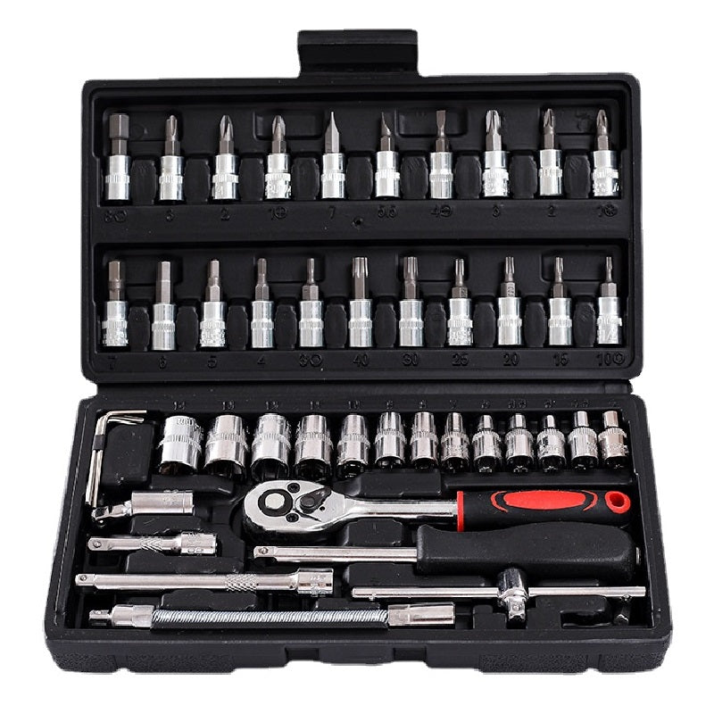Socket wrench set with ratchet function – repair tool
