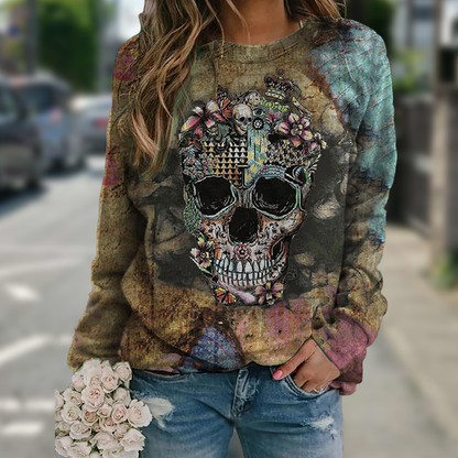 Sudadera con estampado Langarm Totenkopf