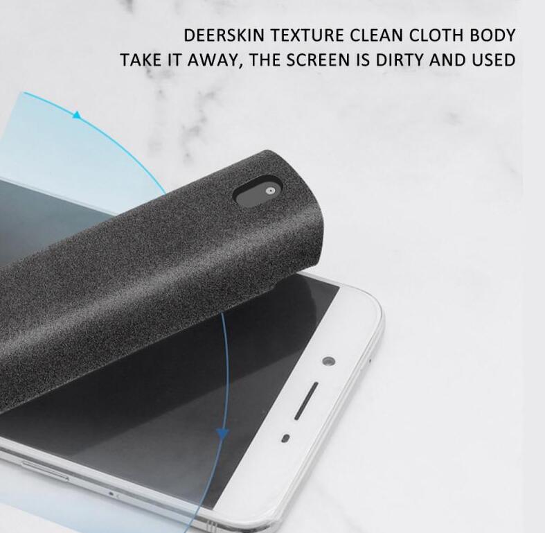 2-in-1 set for cleaning mobile phone and computer screens: microfiber cloth for dust removal
