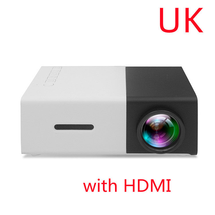 Tragbarer 3D-HD-LED-Heimkino-Projektor mit HDMI- und USB-Audioanschluss, YG300 Mini-Projektor