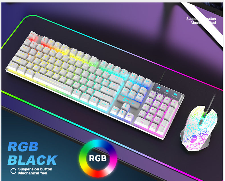 Kuiying T6RGB Light-Up Keyboard and Mouse Set