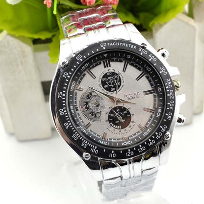 Edelstahl Leuchtzeigern Kalenderanzeige Quarz Armbanduhr