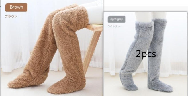Overknee-Flauschig kältebeständige Socken
