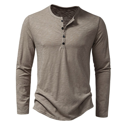 Langarm-T-Shirt mit Knopfleiste