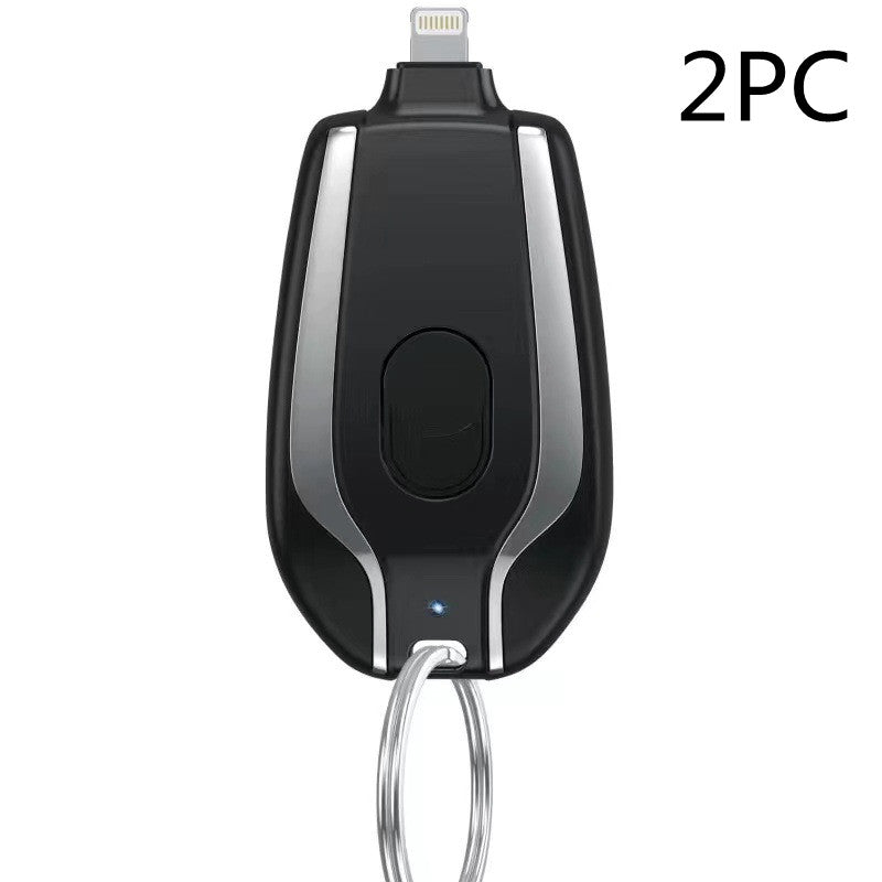 Wireless, portable 1500 mAh emergency power supply with key fob charging function, telescopic, small mobile power adapter