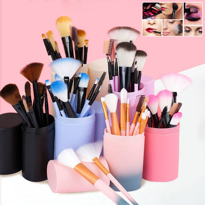 Rouge Lidschatten Wimpern Highlighter 12-teiliges Make-Up Pinselset