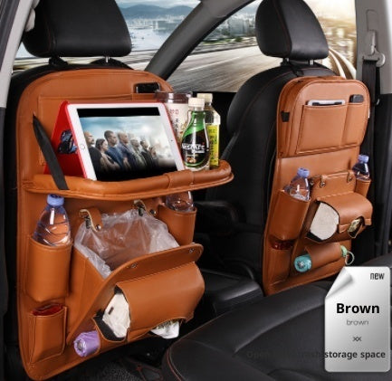 PU Leder Auto Aufbewahrungstasche Multifunktions-Rücksitzablage Hängetasche Wasserdichter Auto-Organizer Automotive Interieur Zubehör