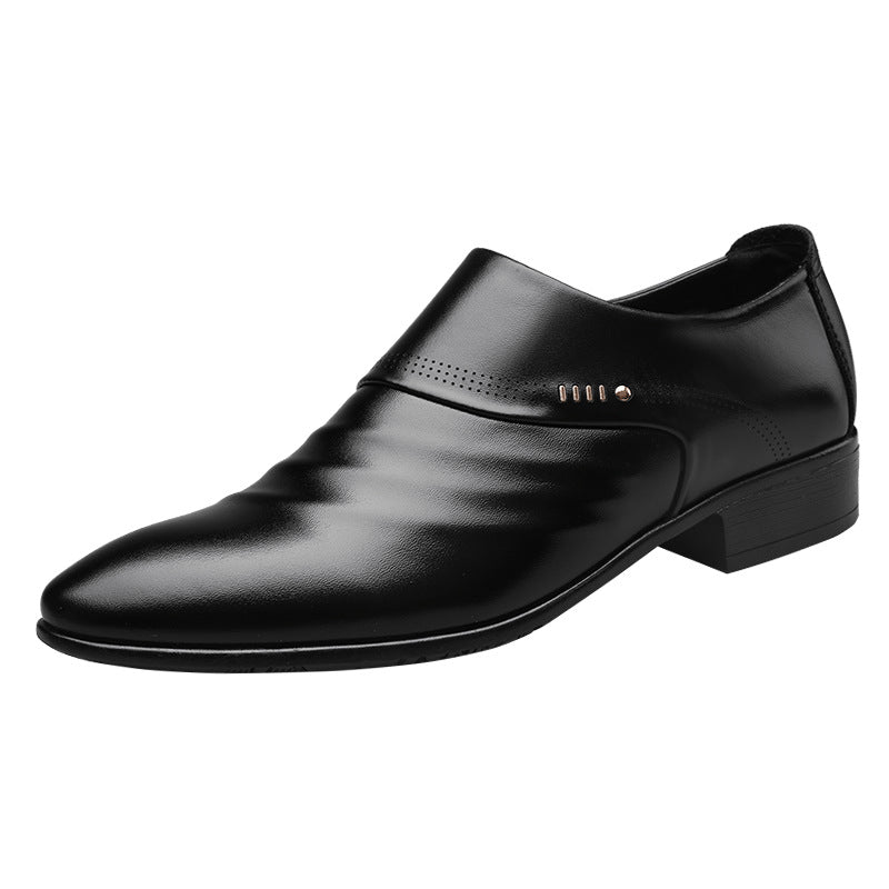 Lässige Spitz-Slip-On-Schuhe aus Leder