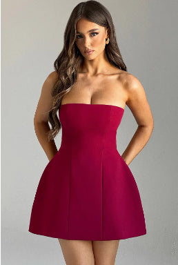 Modisch Rückenfrei Figurbetont Mini Schlauchkleid