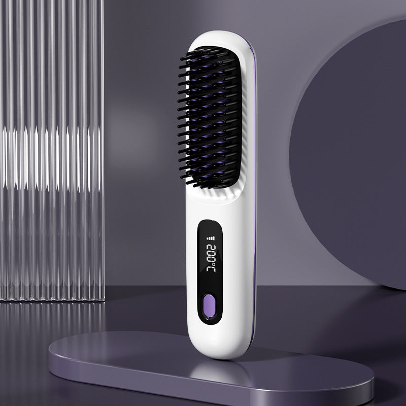 Kabellose USB-Ladefunktion 2-in-1-Haarglättungsbürste