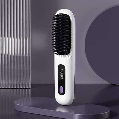 Kabellose USB-Ladefunktion 2-in-1-Haarglättungsbürste