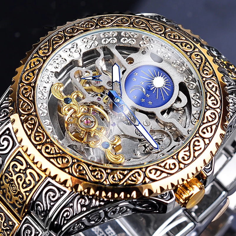 Forsining Skelett Tourbillon Mechanische Armbanduhr
