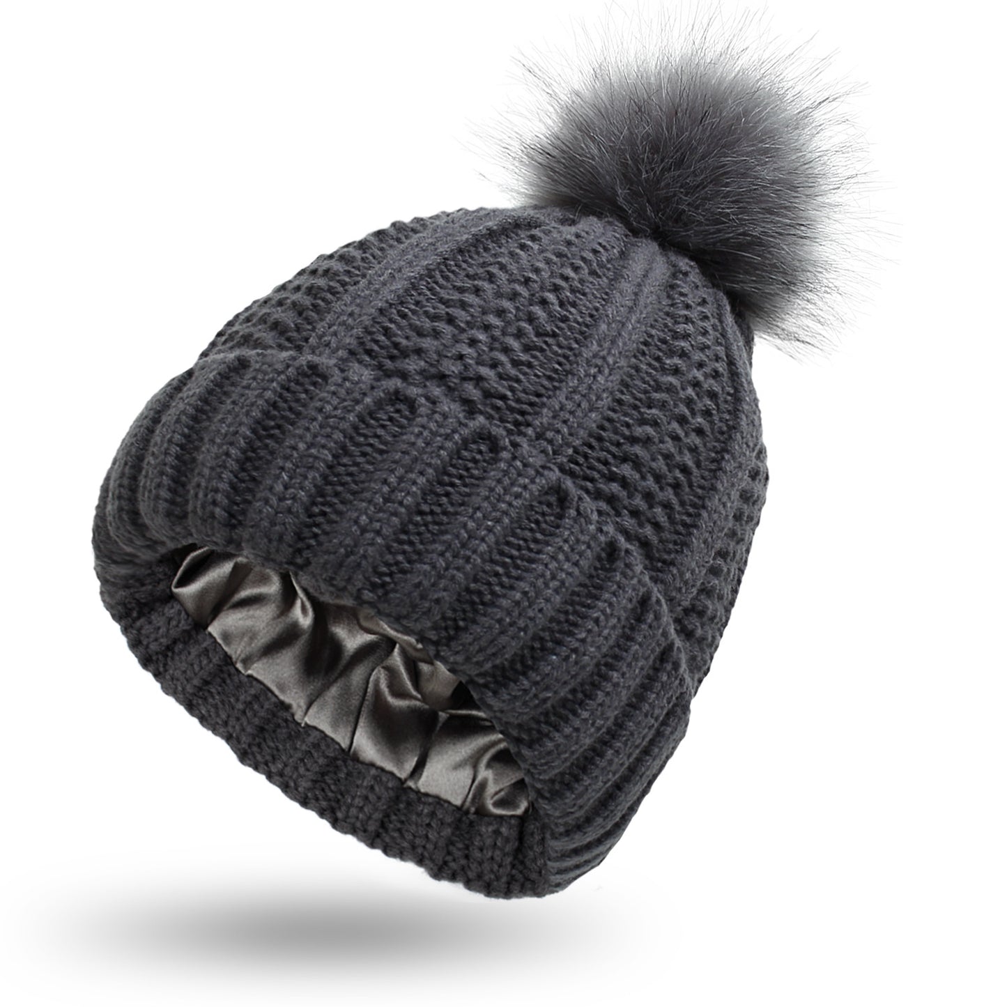 Modische Dehnbare Gefütterte Beanie Mütze