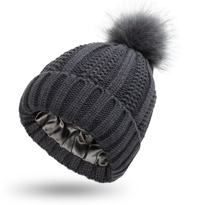 Modische Dehnbare Gefütterte Beanie Mütze