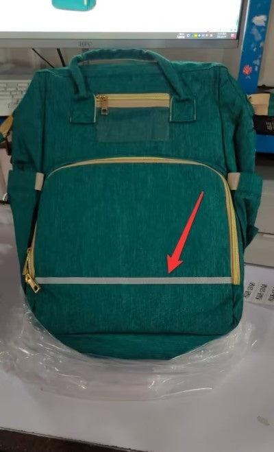 USB charging version, foldable backpack for mothers with bed, large capacity, multifunctional