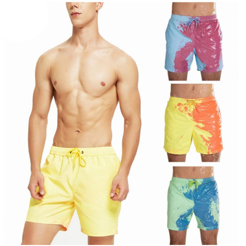 Magische Farbwechsel Schnelltrocknend Strand Badeshorts