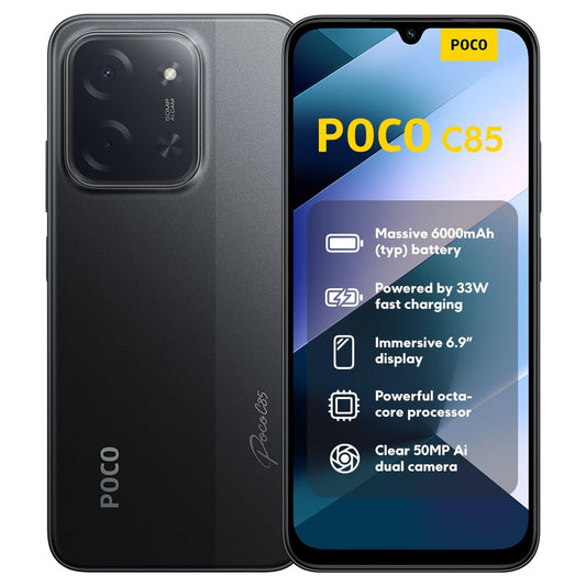 XIAOMI Poco C85, Smartphone 8+256GB, 6.9" 120Hz Display, 7.99mm Design, MediaTek Helio G81-Ultra Octa-Core, 50MP AI Dual Camera