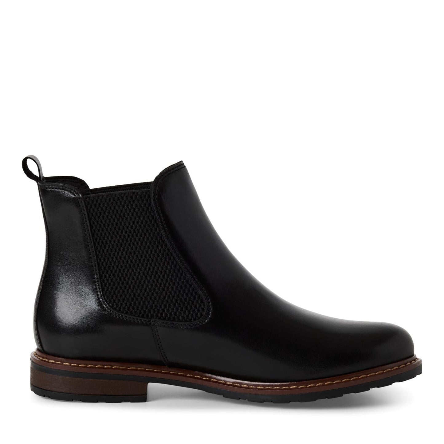 Tamaris Women's Chelsea Boots, Ankle Boots, Slip-on Boots, Flat, Boots, Booties, Black Leather