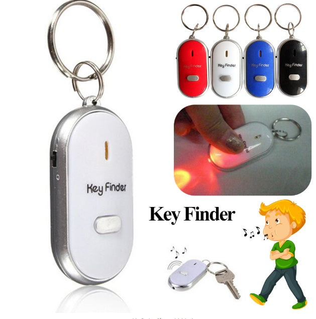 Key finder accessories with whistle, key loss protection, voice control