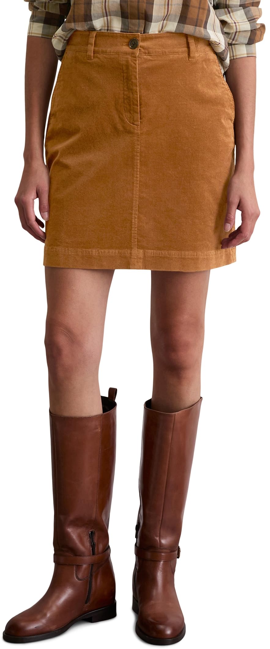 Marc OߴPolo Damen Cordrock mit Stretch-Anteil kurz, Braun (Warm Brown)