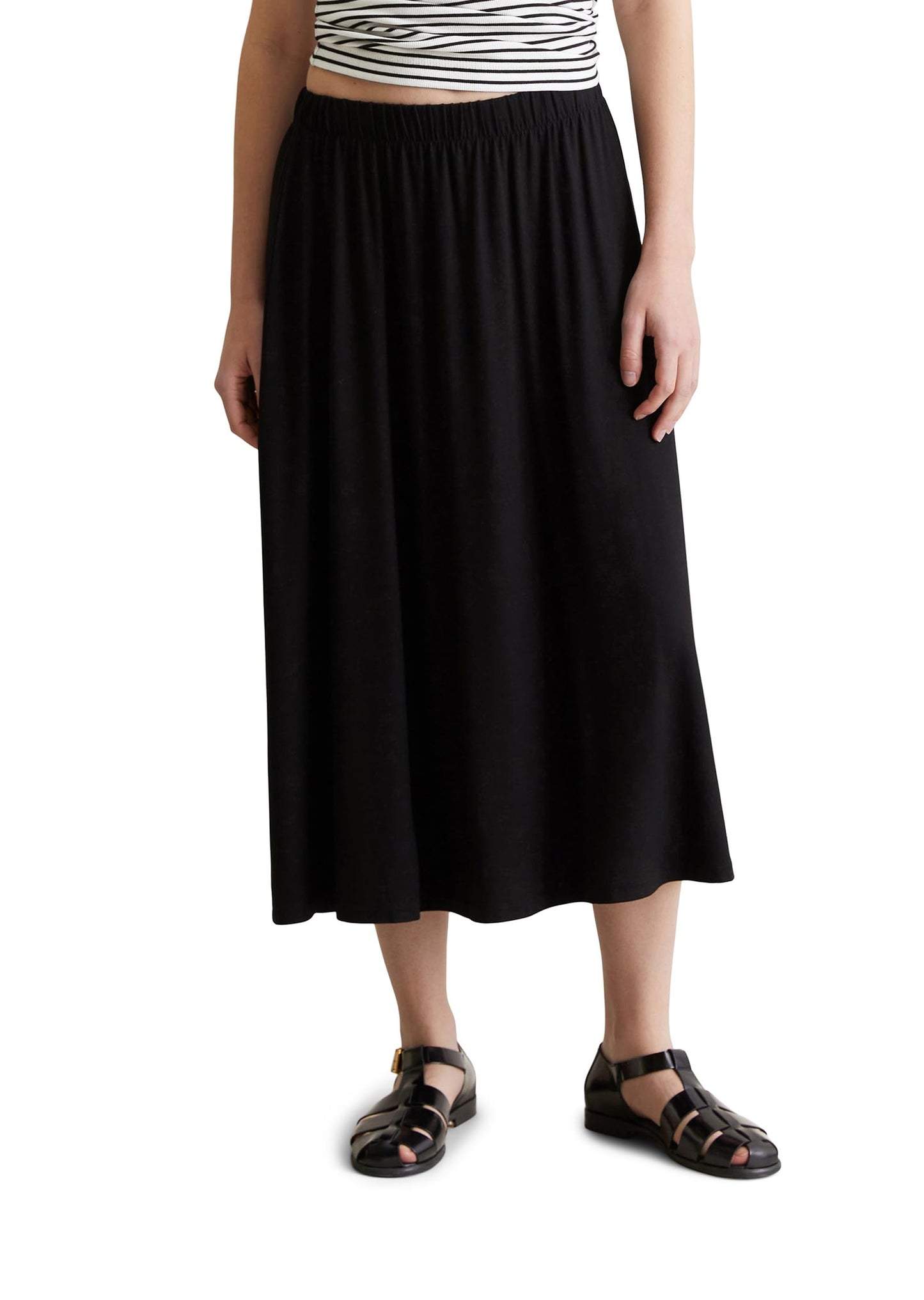 Marc O'Polo Denim Damen Jerseyrock mit Stretch-Anteil Relaxed Fit, Schwarz (Black)