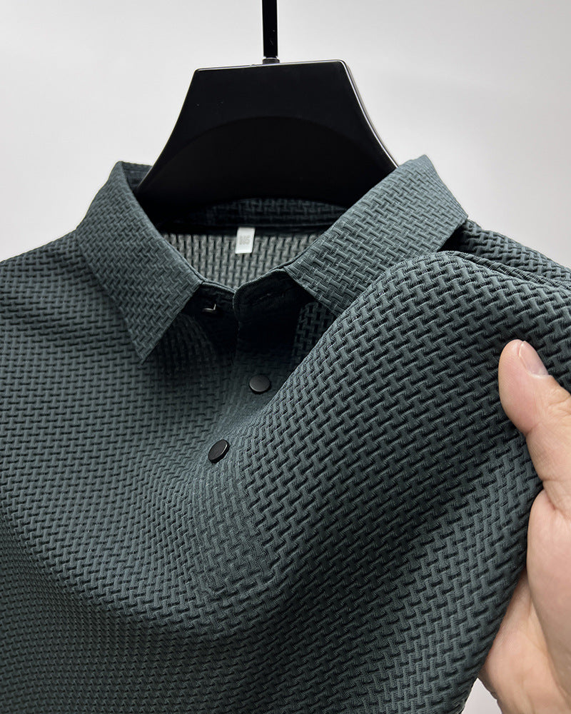 Mesh Eisseide Kurzarm-T-Shirt