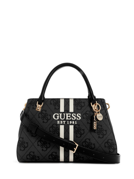 GUESS Damen Noelle II Luxury Satchel Bag Coal Logo