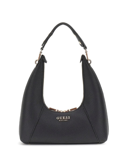 GUESS Damen Calista Top Zip Shoulder Bag Umhängetasche, Schwarz