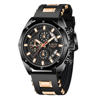 Edelstahl Datumsanzeige Chronograph Armbanduhr