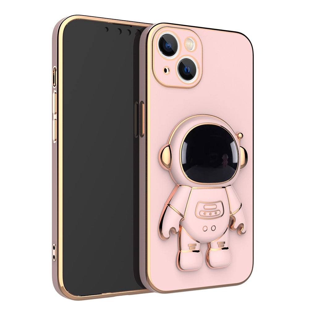 3D astronaut phone case with shockproof, galvanized holder