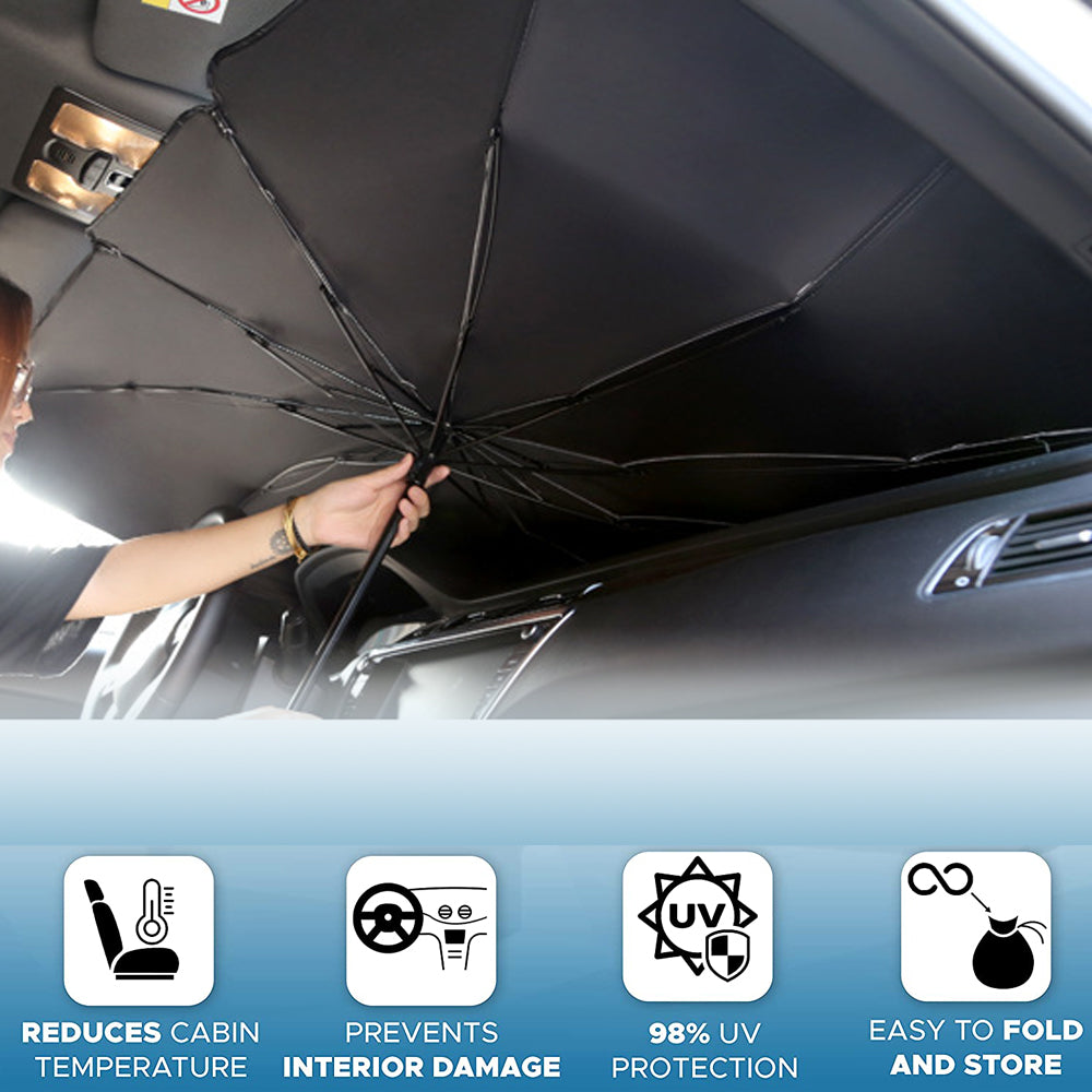 Protector UV Robusto Estabilizador Frontscheibenabdeckung Faltbarer Auto Sonnenschirm