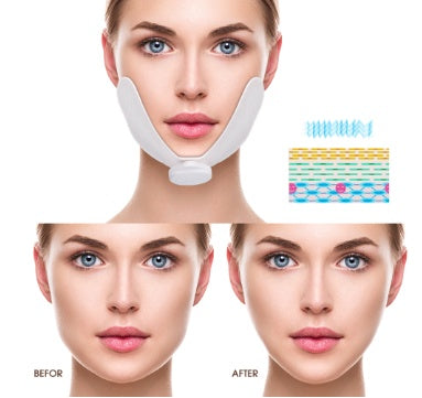 Facial firming massage device for women with a V-shaped face